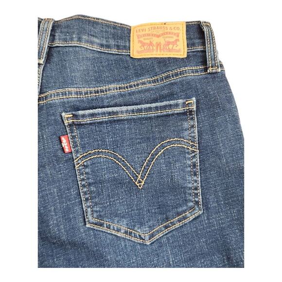 Levi Strauss & Co. womens sz 29 mid length shorts blue jean med wash - Picture 5 of 13